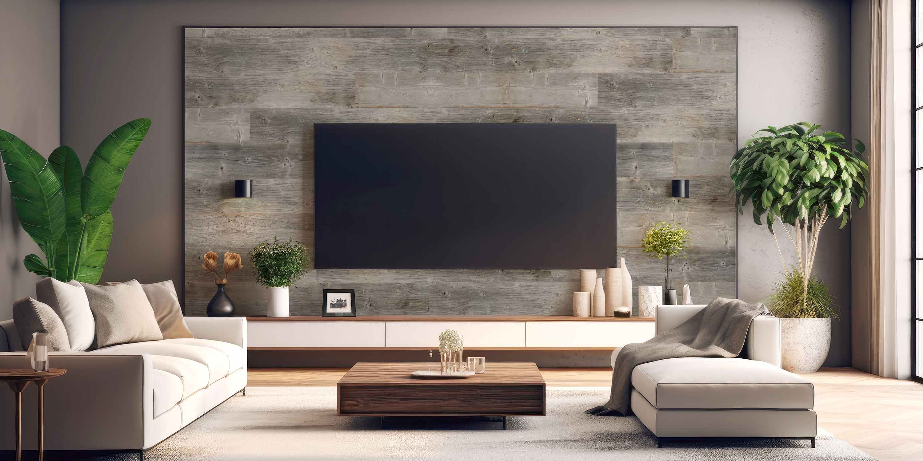 Holz Wandverkleidung für deine TV Wand